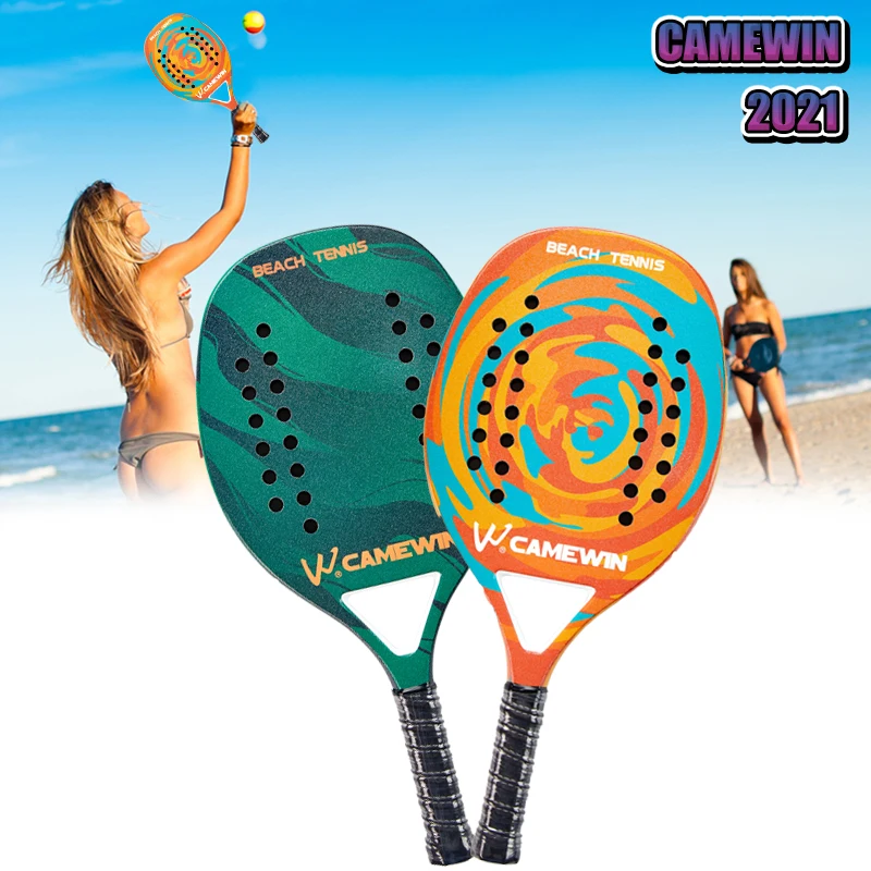 

Adult Professional Full Carbon Padel Racket Beach Tennis Paddle Racket Soft EVA Face Raqueta With Bag Unisex Equipment
