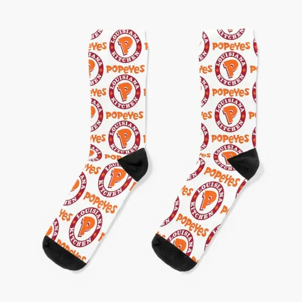 

Popeyes Fastfood Crew Socks Ladies Autumn Cartoon Women Unisex Short Cotton Best Mens Cute Black Girls Comfortable Pattern
