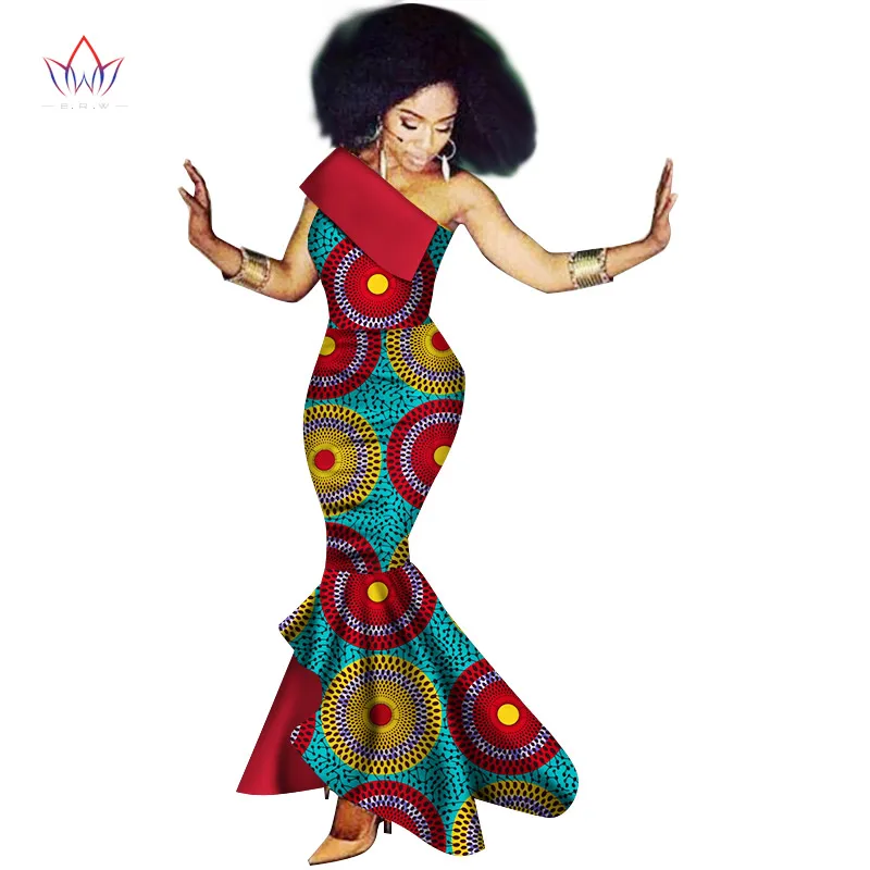Оптовая продажа 2020 африканские платья русалки для женщин Африканский наряд без