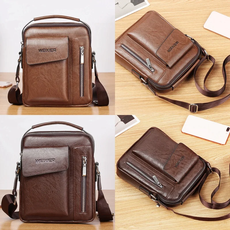 Винтажная сумка-мессенджер Weixier сумки через плечо для мужчин ретро-сумки на