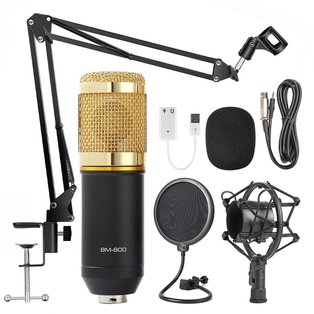 

Микрофон BM 800 для караоке BM800, Студийный конденсаторный микрофон, микрофон для KTV, радиовещания, пения, записывающего компьютера
