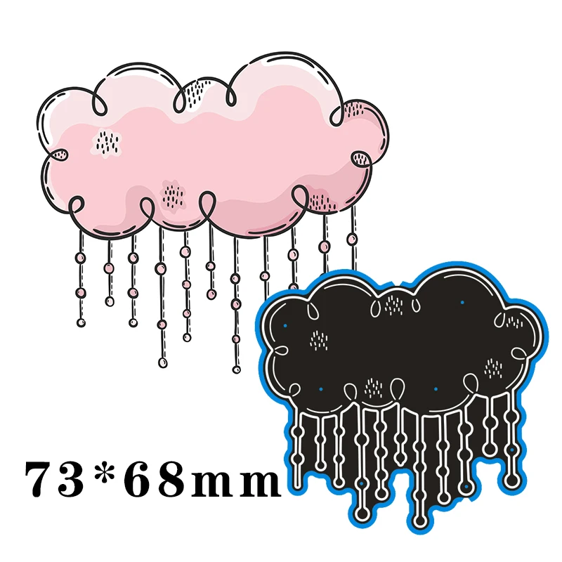 Трафаретный вырубной штамп дождевых туч Новые металлические украшения тиснение