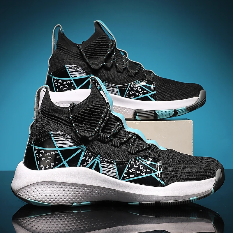 

Высокие баскетбольные кроссовки для мужчин, дышащие светильник скетбольные кроссовки, уличная спортивная обувь для родителей и детей, спор...