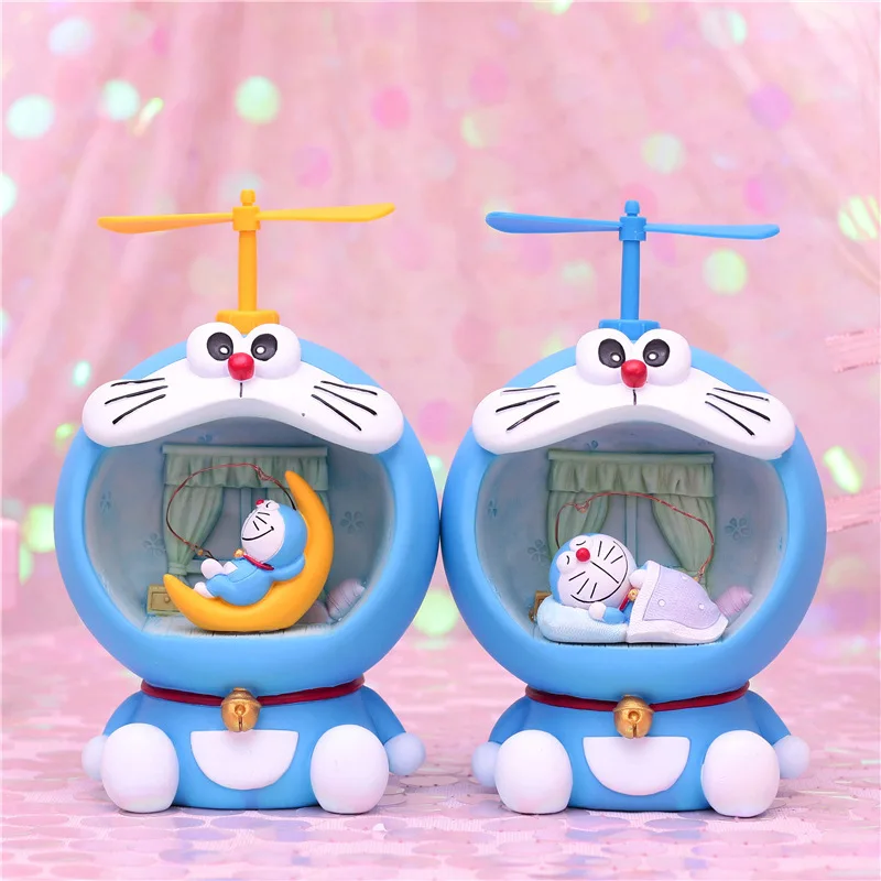 

Фигурка Doraemon Ночной светильник игрушка творческий мультфильм украшения Pokonyan студент экономия денег свинья-копилка для детей подарки на де...