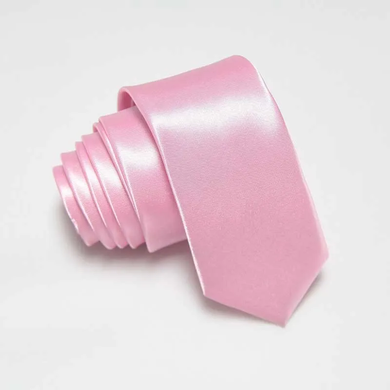 a08 Light Pink Однотонный галстук, 5 см, тонкий мужской галстук, Повседневный, синий, черный, обтягивающий галстук, красный, черный, серый, галстук, свадебные галстуки, классические галстуки для жениха - Цвет: a08 Light Pink