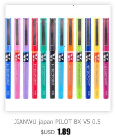 JIANWU 7 шт./компл. красочные прямо из жидкого геля ручка художественного шрифт Творческий Средний ручка Бизнес школьные канцелярские принадлежности