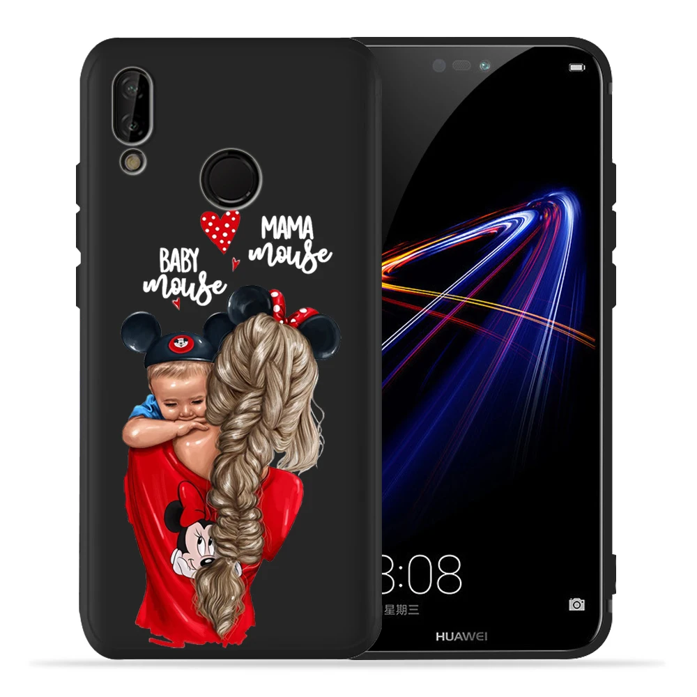 04 Модный черный чехол для телефона Mam Super Mom baby girl для huawei P30 P20 Lite Pro P10 P9 Lite mate 20 30 10 Lite, мягкий чехол для Etui - Цвет: 04