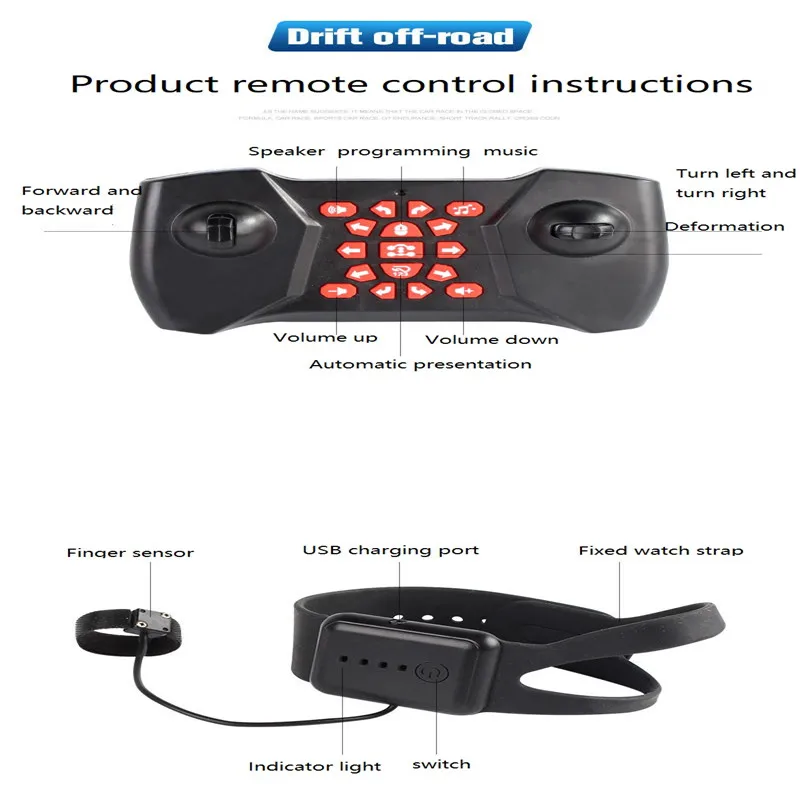 

Remote Control Stunt Car Gesture Induction Twisting Off-Road Vehicle Light Music Drift Dancing Side Driving RC Toy Gift for Kids