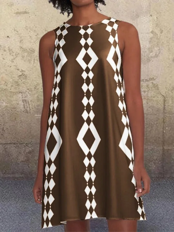 Платье футляр женское с цифровым принтом повседневное свободное пляжное мини