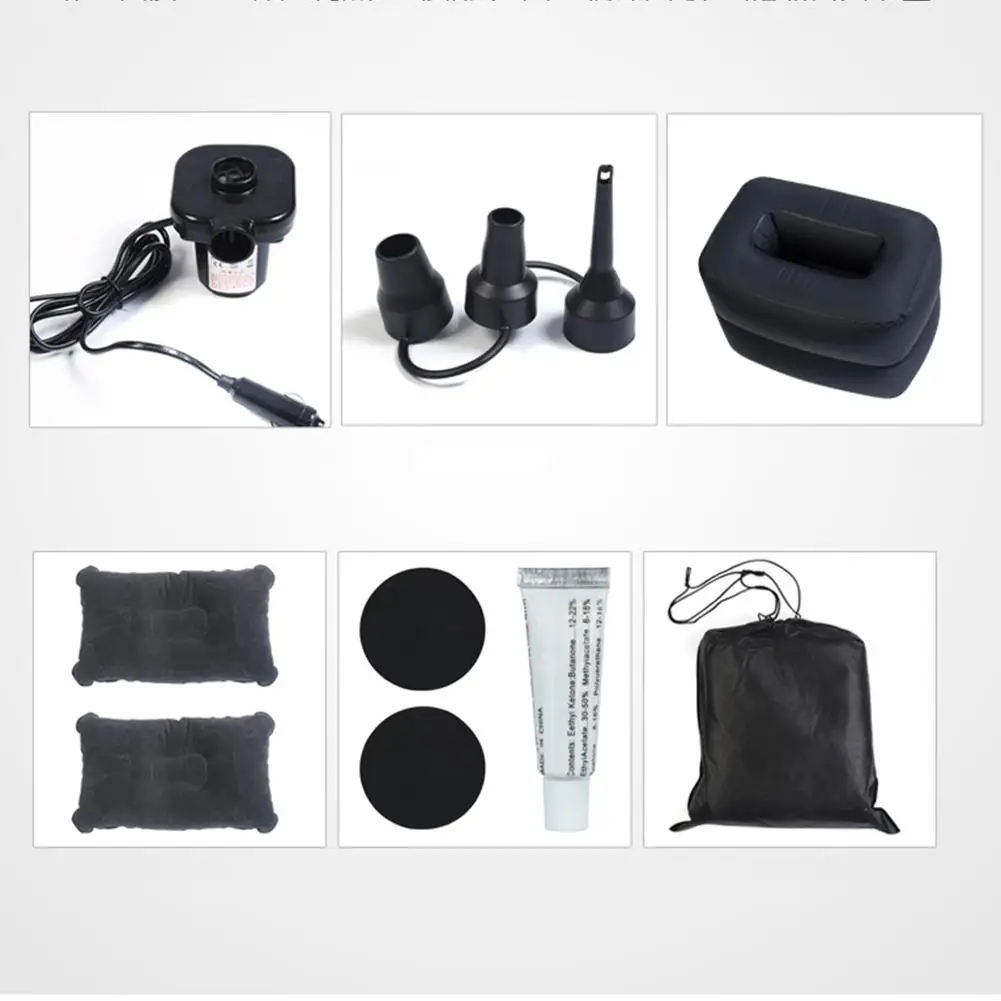 Надувной автомобильный надувной матрас с насосом портативный для путешествий