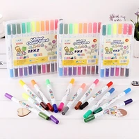 watercolor art markers brush pen dual tip fineliner drawing for calligraphy painting 121824 colors set art supplies stationery
