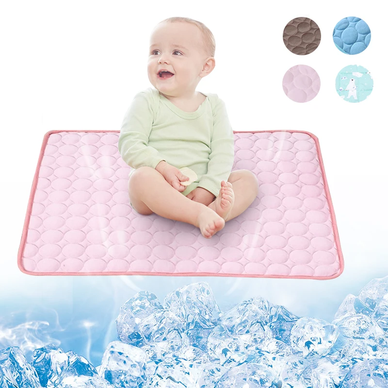 

Summer Ice Soft Breathable mat for babies Safety Cushion Mattress Early Education Baby Toys Summer Toys Bedding Set Washable