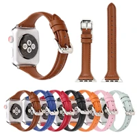 slim leather loop strap for apple watch band 6 se 5 4 3 2 1 44mm 40mm 38mm 42mm fashion sport bracelet for iwatch 7 45mm 41mm
