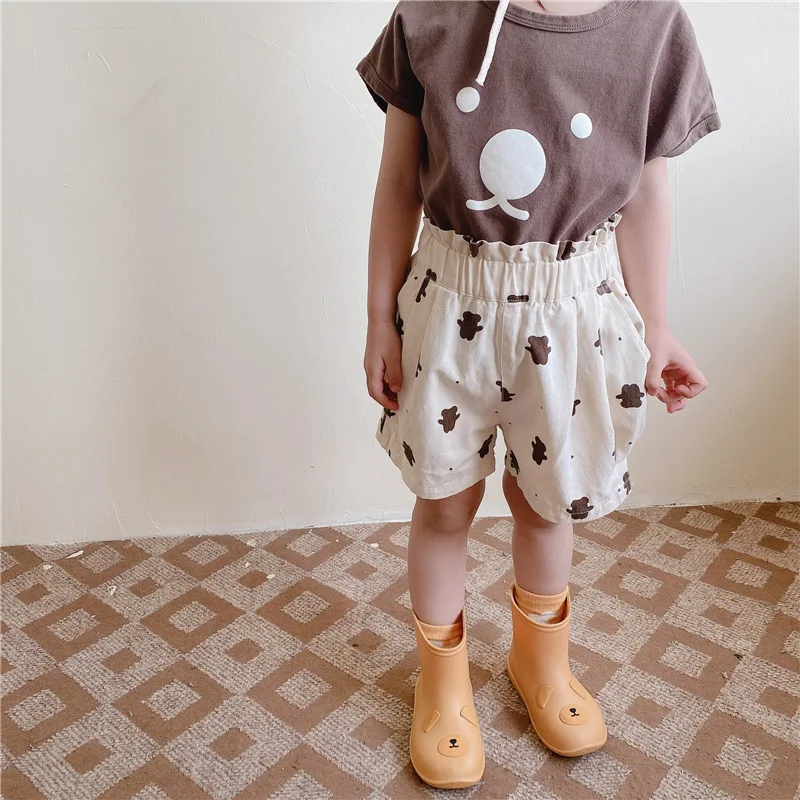 

HAYANA 2021 Summer New Girls Pants Korean Print Cartoon Casual Cute Shorts