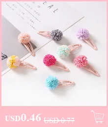1pcs 5cm Hairpins Snap Hair Clips for Children Girls Hair Accessories Baby Cute Hair Clip Pins Gauze ball Color Metal Barrette