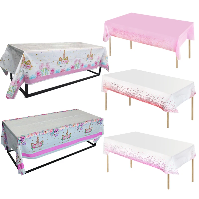 

Unicorn Party Kids Tablecloth Disposable Paper Plates Cup Birthday Party Baby Shower Decor Supplies 1st Birthday Party Decor