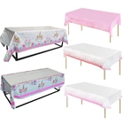 Скатерть одноразовая детская с единорогом, бумажные тарелки, чашка, декор для вечеринки в честь Дня рождения ребенка, праздника на 1-й день рождения