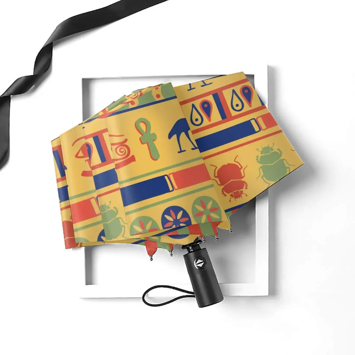 Economici Ombrello Automatico Pieghevole Resistente Al Vento Donna Ornamento Egiziano Automatico Ombrelli Antivento Pioggia Per Uomo Ombrellone