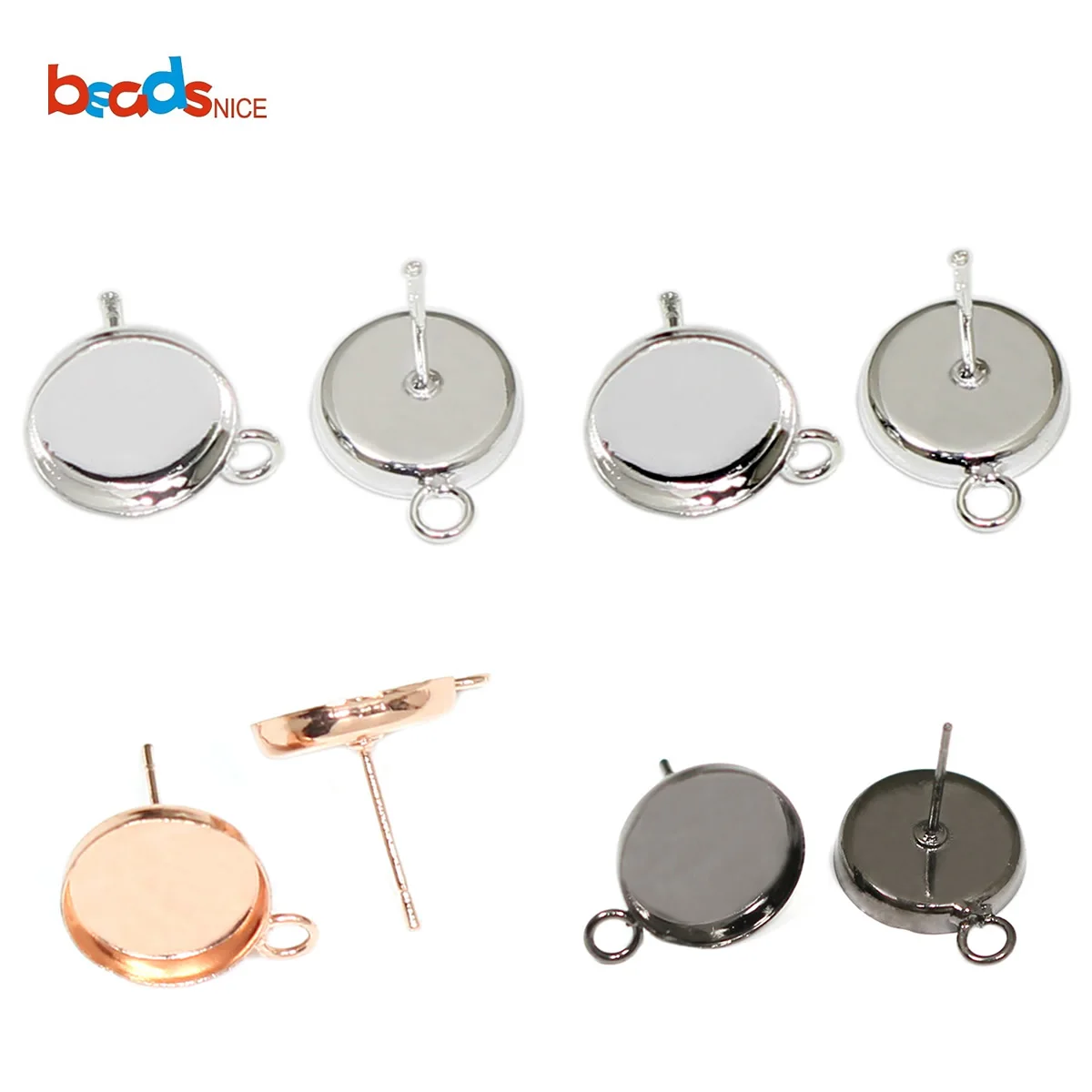 Beadsnice медный фотоэлемент с кольцом кабошон комплектующие для сережек 22787 |