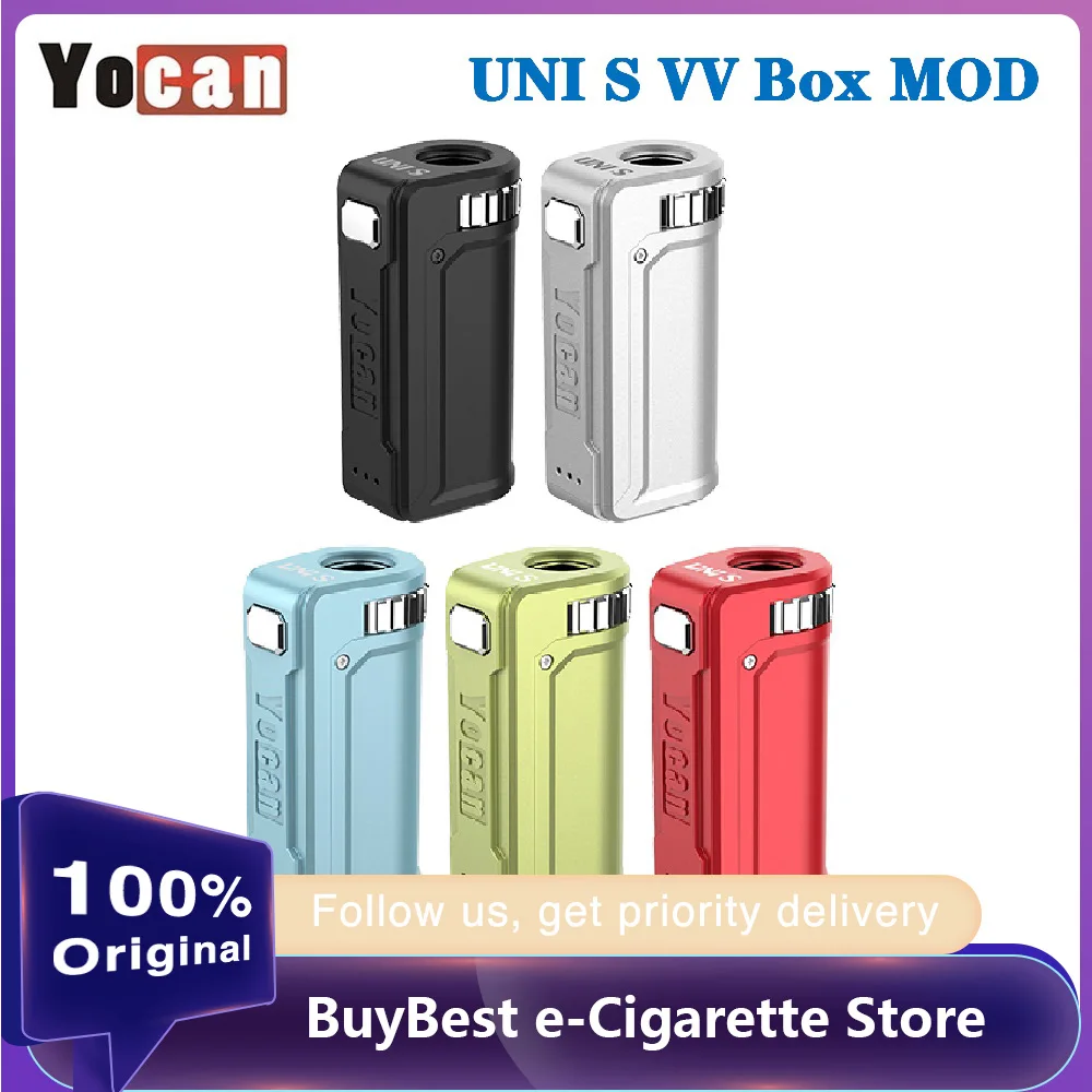 Оригинальный Yocan UNI S Box MOD 400 мАч встроенный аккумулятор магнитный патентный