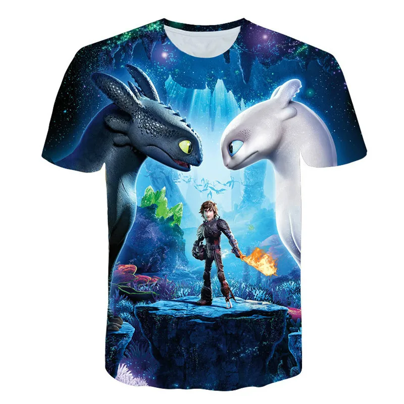 

2021 summer boy printed dinosaur T-shirt, cartoon children's clothing novelty pattern, leisure and entertainment style