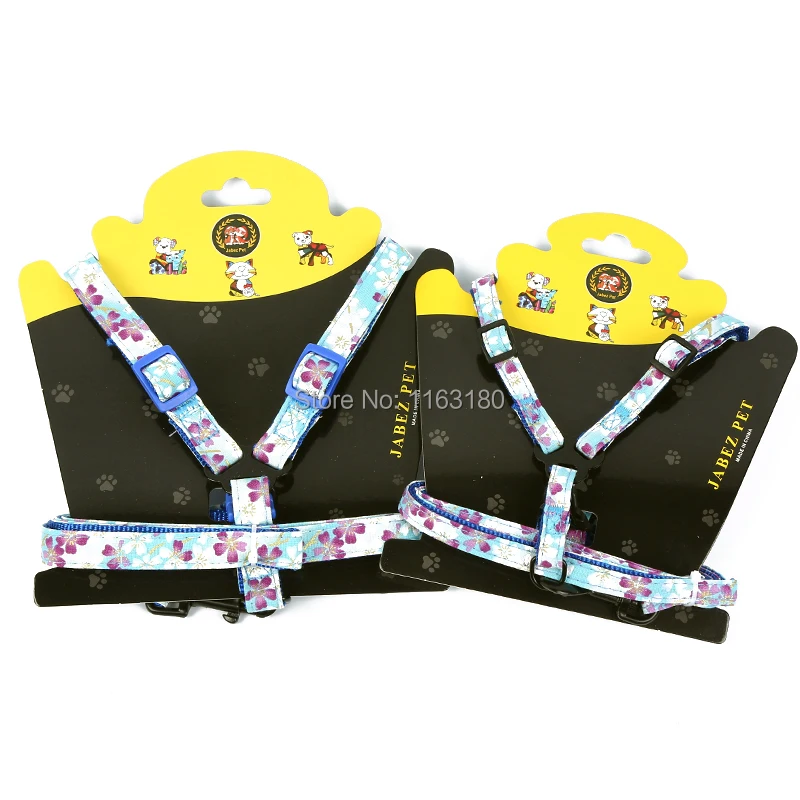12 компл./лот регулируемый поводок для собак и кошек модный с принтом безопасный