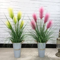 Artificial Plants Large Onion Grass Fake Reed Ornaments 5 Heads Large Artificial Tree Balcony for Flower Arrangement Decoration