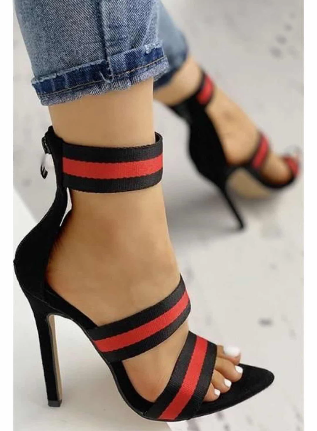 Летние женские туфли лодочки на тонком высоком каблуке босоножки платформе с