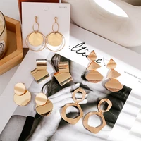 new korean statement drop earrings for women fashion vintage geometric long dangle earrings 2020 female jewelry