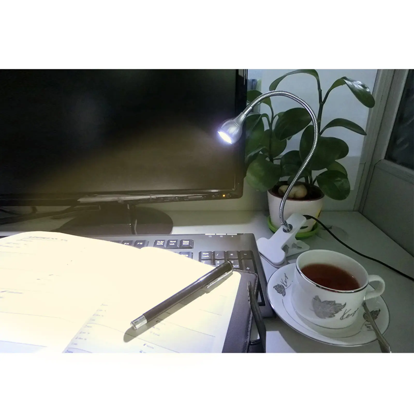 LED Desk Lamp with Clamp Eye-Caring Swing Arm Light Dimmable Table for Home Office 4 Brightness Study | Освещение