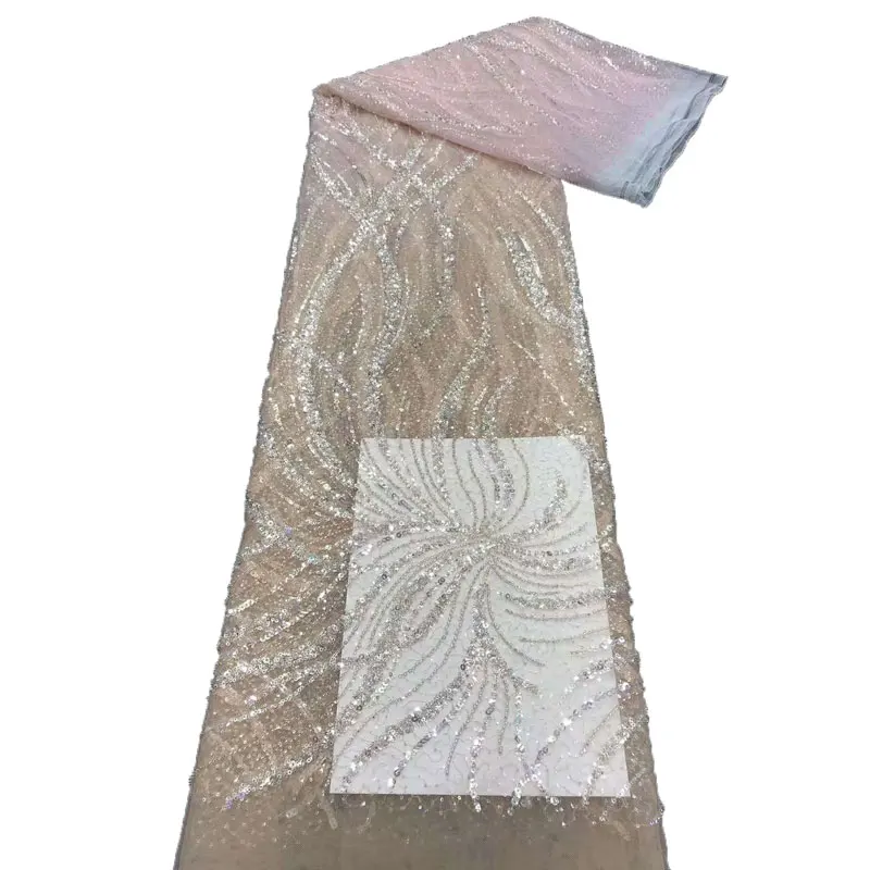 Нигерийская кружевная ткань 2021 Высококачественная вышивка французская тюль