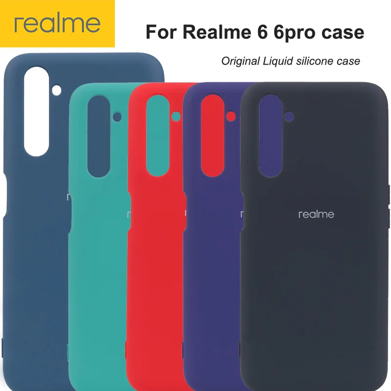 Жидкий силиконовый чехол для Realme 6 Pro 6pro шелковистая мягкая на ощупь Защитная