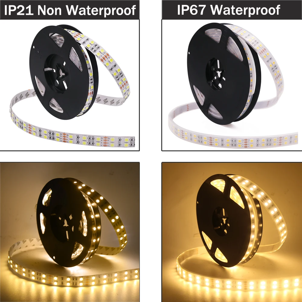 Двухрядная Светодиодная лента RGBW 24 В постоянного тока 5 м 12 гибсветодиодный RGB +