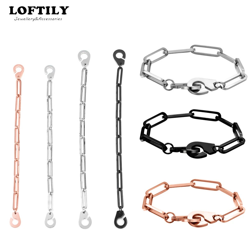 

Men Woman Couple Bracelet Silver Color Stainless Steel Link Chain Bracelets Male Jewelry Hip Hop Gift Rock PUNK браслет
