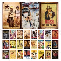bollywood metal poster plaque vintage metal famous indian movies sign tin sign wall decor for room garage iron painting