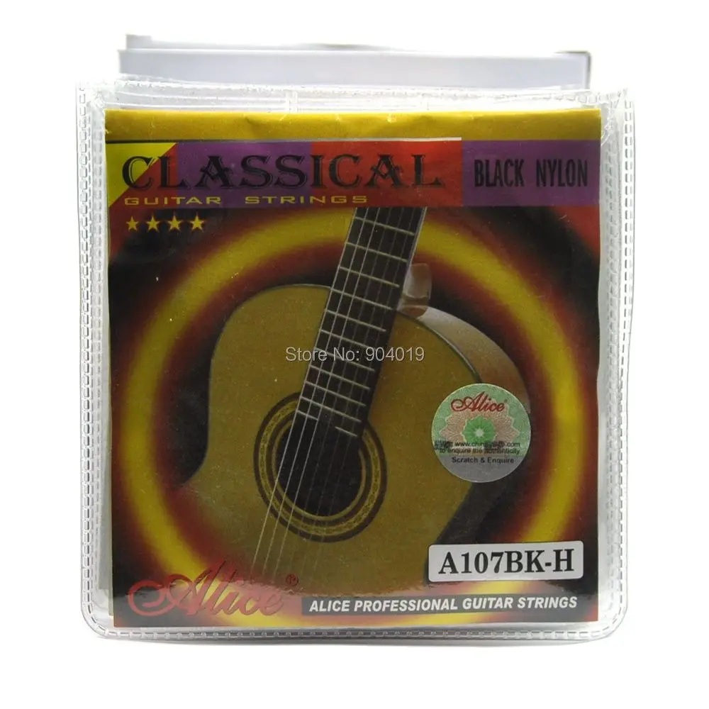 10Sets Alice Classical Guitar Strings Black Nylon Coated Copper Alloy Wound A107BK-H | Спорт и развлечения