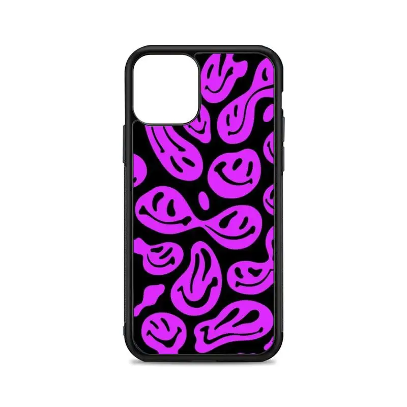 

violet smiley Phone Case for iPhone 12 mini 11 pro XS Max X XR 6 7 8 plus SE20 High quality TPU silicon and Hard plastic cover