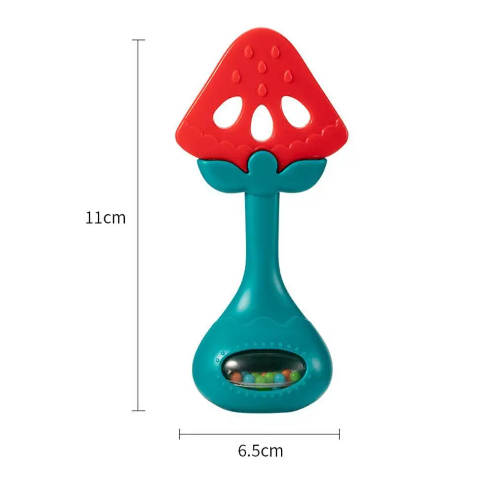 

Baby Handbell Teether Toys 0-12 Months Baby Silicone Sticks Teether Molar Care Care Sticks Teeth Early Fruit Education Baby L4V5