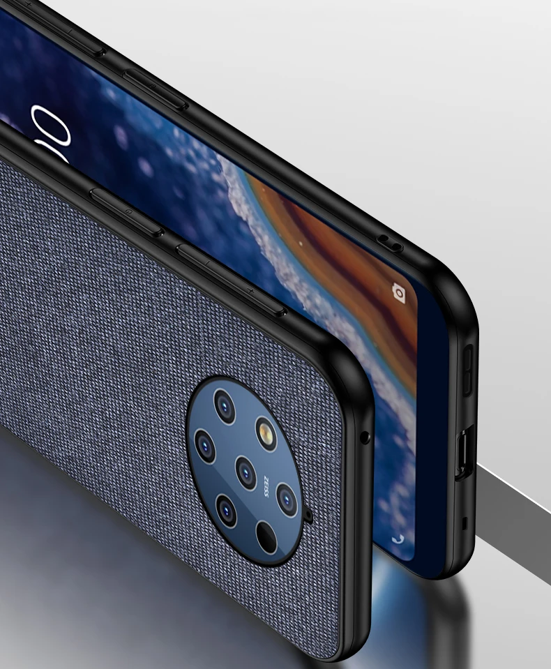 Чехол для Nokia 9 PureView Роскошная ткань из искусственной кожи жесткая задняя крышка