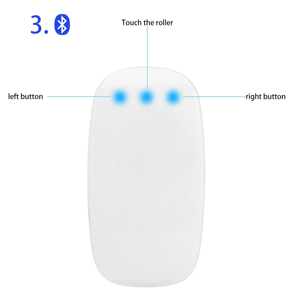 Новая ультратонкая Bluetooth мышь Волшебная с дуговым касанием эргономичная