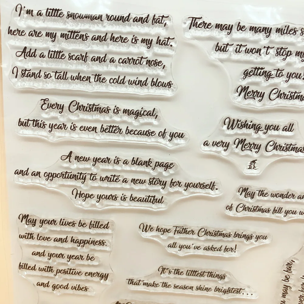 Прозрачные штампы Alinacutle рождественские с изображением Санты для скрапбукинга