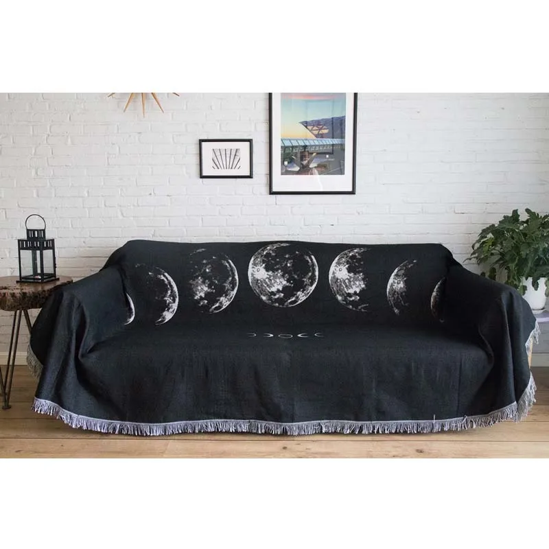 Плед для дивана в скандинавском стиле покрывало розового и серого цвета с