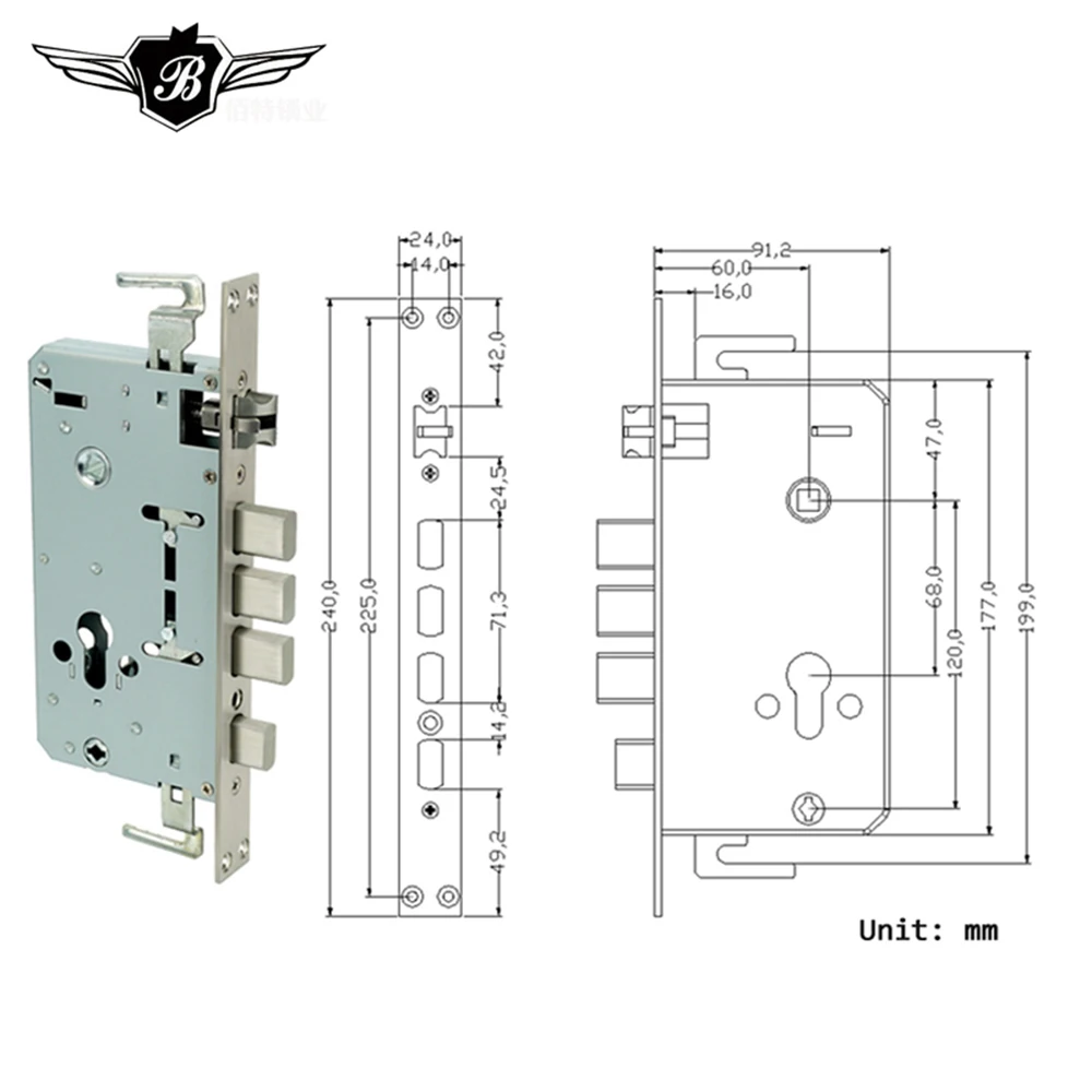 Электрический интеллектуальный цифровой безключевой Замок Безопасности Mifare