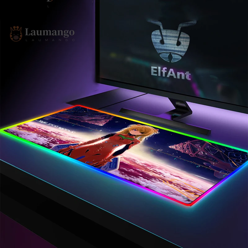 

Rgb коврик для мыши, игровой Настольный коврик, игровая мышь, настольная мышь для компьютера, коврик для мыши для Евангелиона, ПК, полная клави...