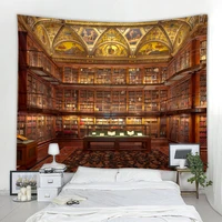 european style library background decorative tapestry bedroom living room study room background decorative tapestry hanging home