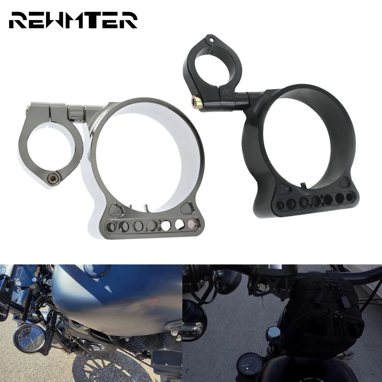 

Motorcycle Side Mount Clamp Indicator 39mm Speedometer Instrument Case Cover Housing For Harley Sportster XL 883 1200 Nightster