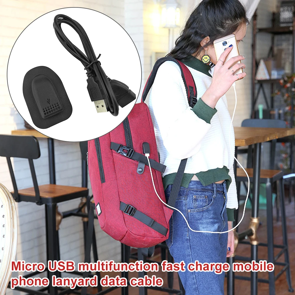 Модный рюкзак Внешний USB зарядный Интерфейс адаптер кабель 70 см с функцией