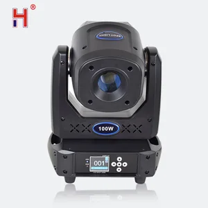 Сценическое освещение Lyre, 100 Вт, 7 цветов + 8 ламп, Точечный светильник Dmx, 512, 15 каналов, с подвижной головкой, с 5-гранным фокусом, с эффектом призмы