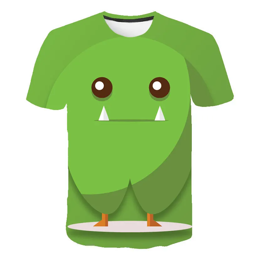 

3D T-Shirt Cartoon Printing Kids Fashion Summer Cute Pink Loose O Neck Short Sleeve Boys /Girls Can Wear T shirt Tops Size 14T