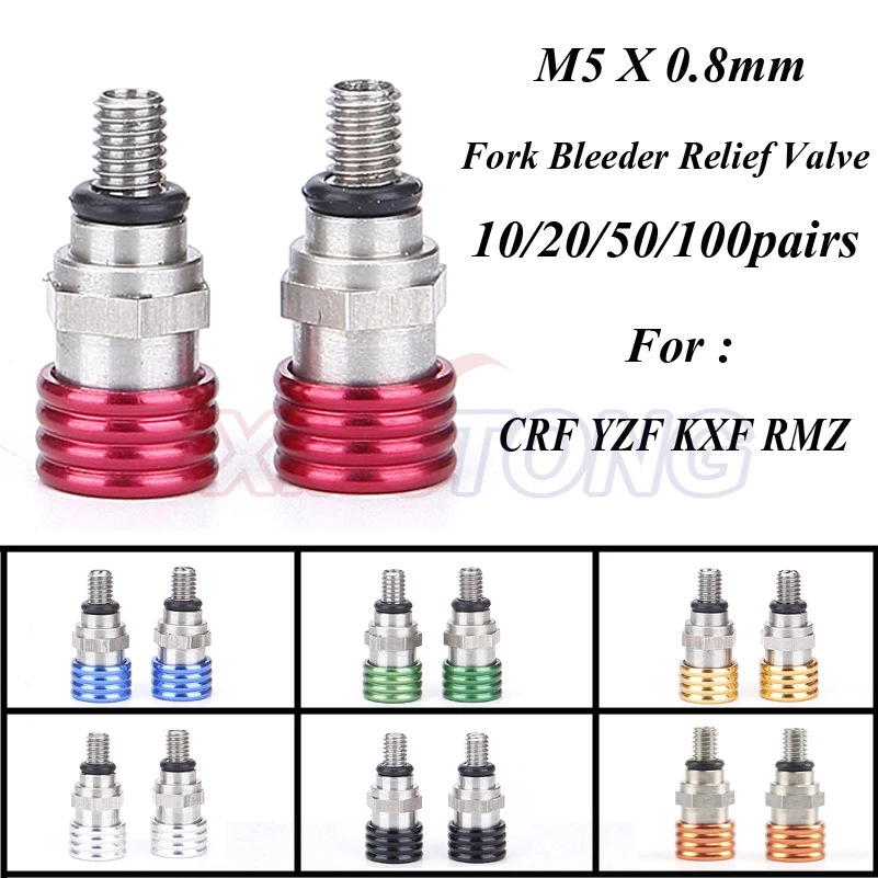 Горячая продажа мотоцикл M5X0.8 вилка воздушного давления Bleeder предохранительные